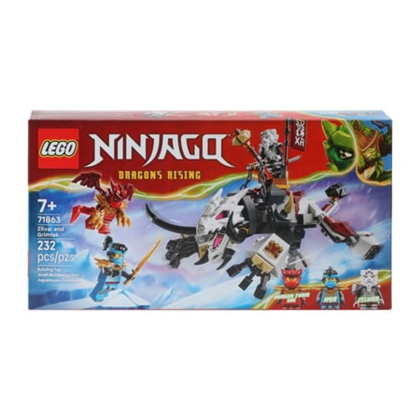 LEGO Ninjago Dragons Rising Zilvar & Grimtak 232-Piece Building Toy
