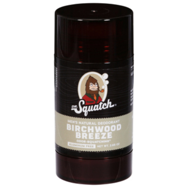 Dr. Squatch Deodorant, Birchwood Breeze, Men's Natural Same