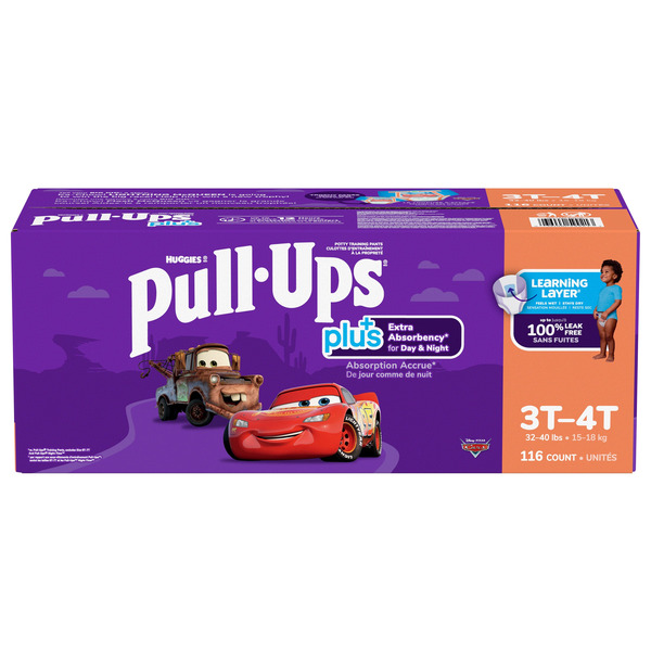 Huggies Boys' Pull-Ups Plus Training Pants, 3T-4T