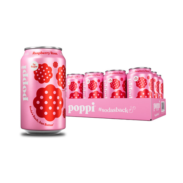 Poppi Prebiotic Soda, Raspberry Rose Same-Day Delivery or Pickup