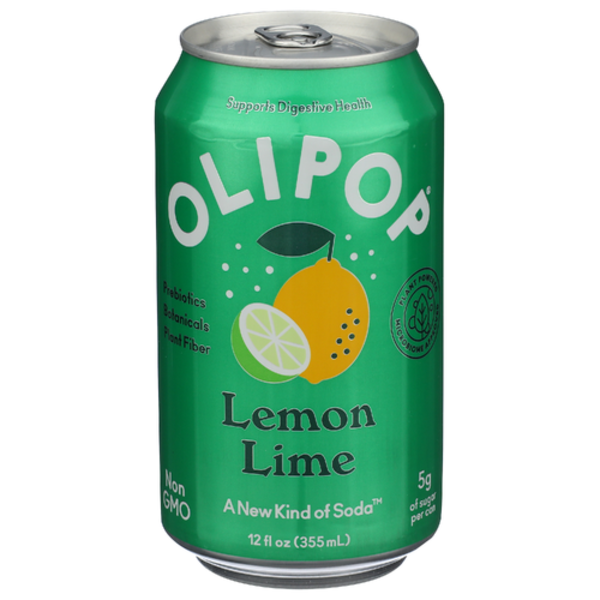 Olipop Lemon Lime Prebiotic Sparkling Tonic