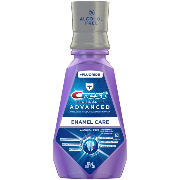 Crest Mouthwash, Alcohol Free, Enamel Care (16.9 fl oz) Instacart