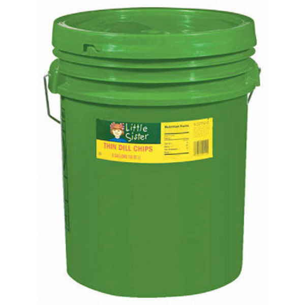 Little Sister - Thin Dill Pickle Chips, Krinkle Kut - 5 Gallon