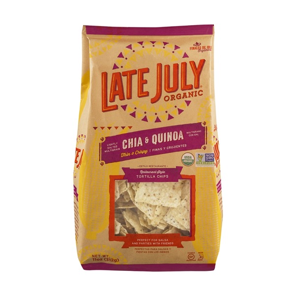 Late July Snacks Organic Chia & Quinoa Restaurant Style Tortilla Chips