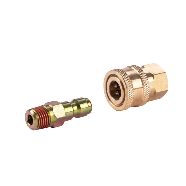 Surface Maxx 1/4-in to 1/4-in Brass Quick connect set for Gas and Electric Pressure Washers up to 4500 PSI
