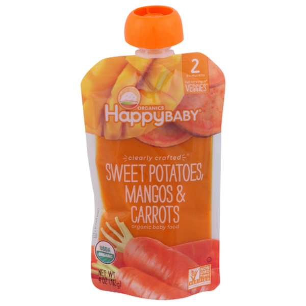 Happy Baby Organic Sweet Potatoes Mangos & Carrot Stage 2 Pouch