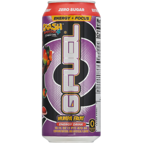 G FUEL Energy Drink, Zero Sugar, Wumpa Fruit Same-Day Delivery or