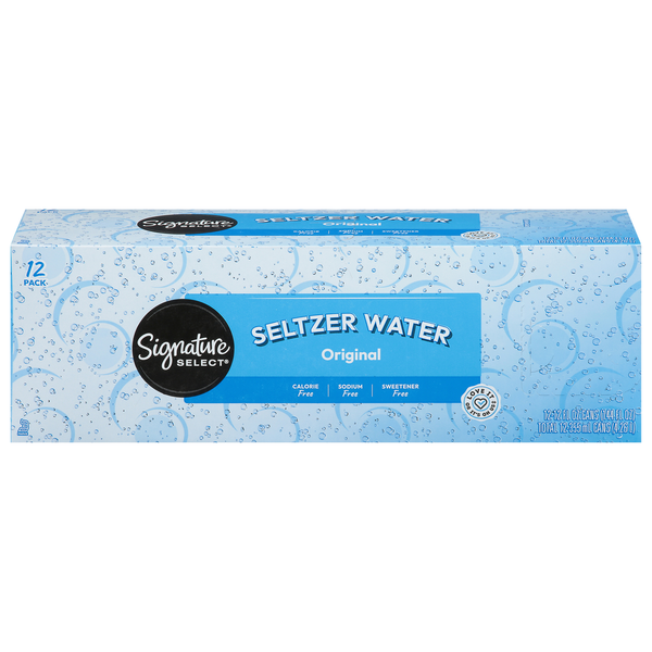Signature SELECT Seltzer Water, Original, 12 Pack