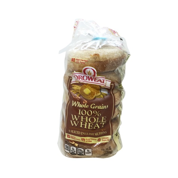 Brownberry/Arnold/Oroweat 100 Whole Wheat Sliced English Muffins from