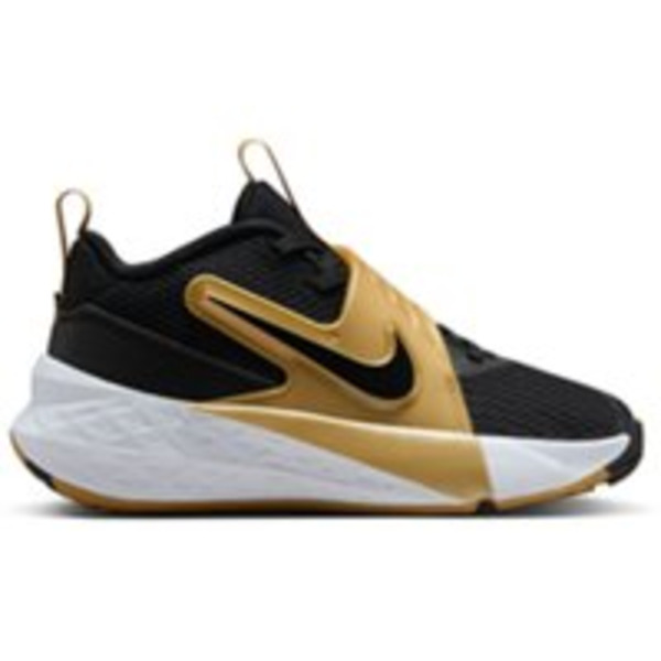 Nike Kids' Preschool Hustle D12 Basketball Shoes, Size 12.0K, Medium/D - Black/Gold/White