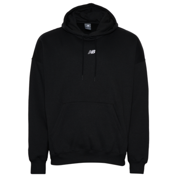 New Balance Men's Oversized Center Embroidered Hoodie - Black/White