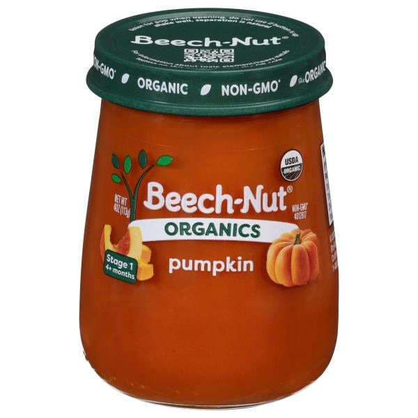 Beech-Nut Organics Stage Organic Baby Food, Pumpkin, oz Jar