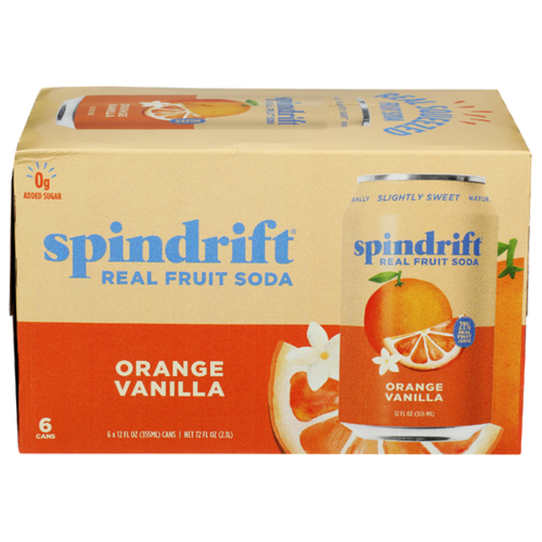 Spindrift Orange Vanilla Soda 6 Pack
