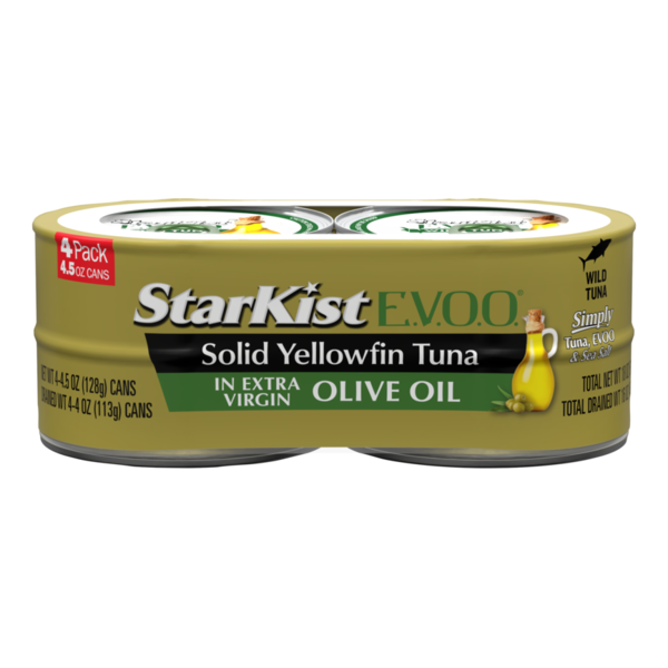 StarKist E.V.O.O. Solid Yellowfin Tuna in Extra Virgin Olive Oil 4 pack Cans