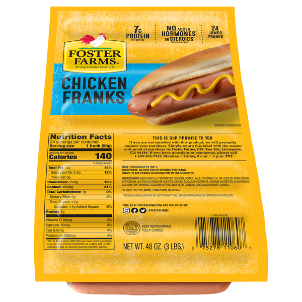 Foster Farms Jumbo Chicken Franks