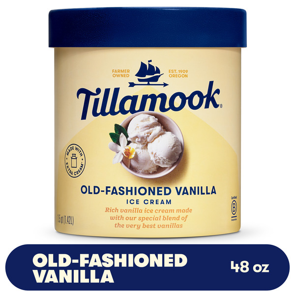 Tillamook OldFashioned Vanilla Ice Cream, 48fl-oz