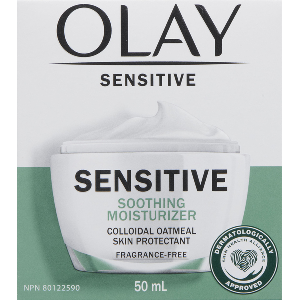 Olay Sensitive Face Fragrance Free Soothing Moisturizer Cream Skin Care ...