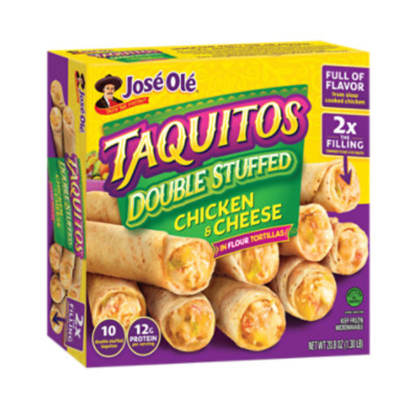 José Olé Double Stuffed Chicken & Cheese Taquitos