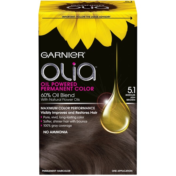 Olia 5 1 Medium Ash Brown Oil Powered Permanent Haircolor 1 Ct