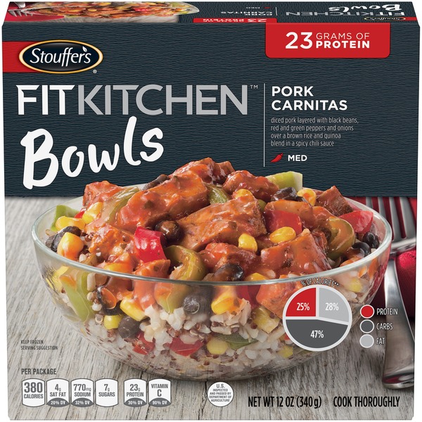 Stouffer's FIT KITCHEN Bowls Pork Carnitas (12 oz) Instacart