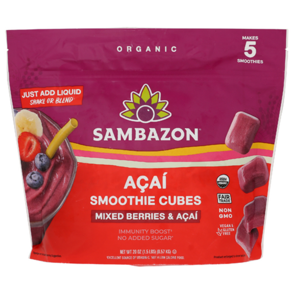 Sambazon Açaí Smoothie Cubes, Mixed Berries & Açaí Same-Day