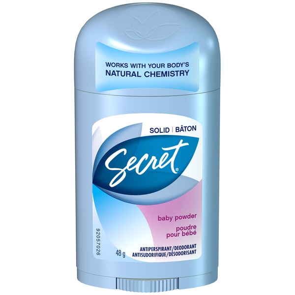 Secret Wide Solid Baby Powder Antiperspirant/Deodorant (48 g) Instacart