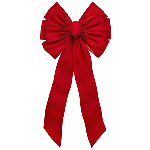 Holiday Trims Velvet Christmas Bow - Red