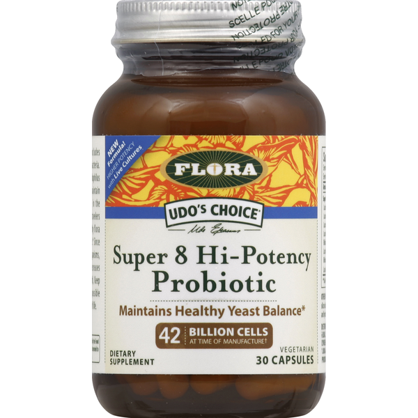 Flora Probiotic, Super 8 Hi-Potency, Vegetarian Capsules Same-Day