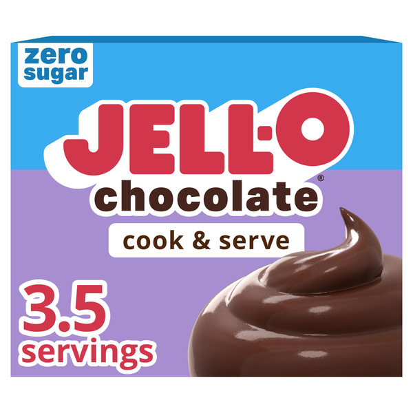 Jell-O Zero Sugar Chocolate Flavor Cook & Serve Pudding & Pie