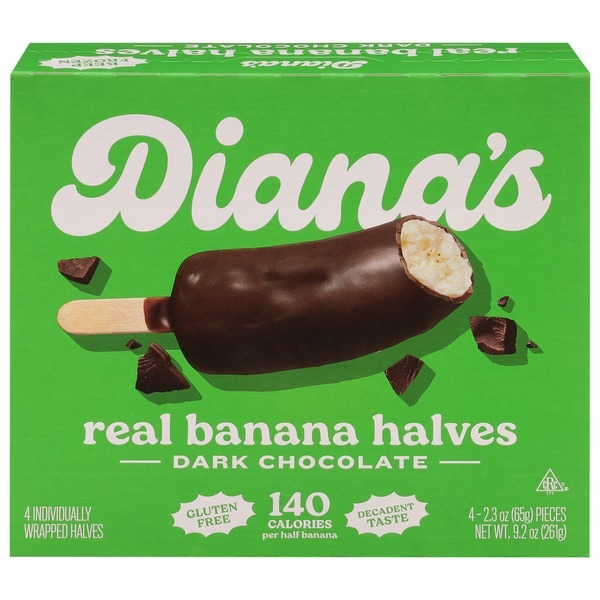 Diana's Gluten Free Dark Chocolate Frozen Fresh Fruit Banana