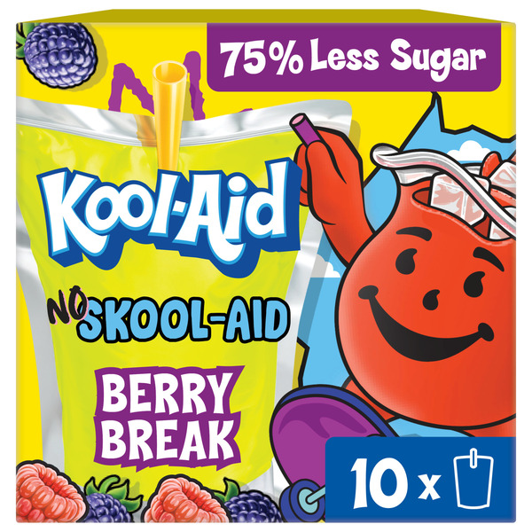 Kool-Aid No Skool-Aid Berry Break Artificially Flavored Drink Same