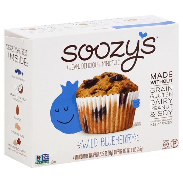 Soozys Muffins, Wild Blueberry (2.25 each) Instacart