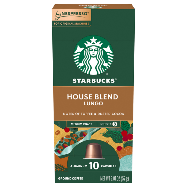 Starbucks Coffee, Ground, Medium Roast, House Blend Lungo
