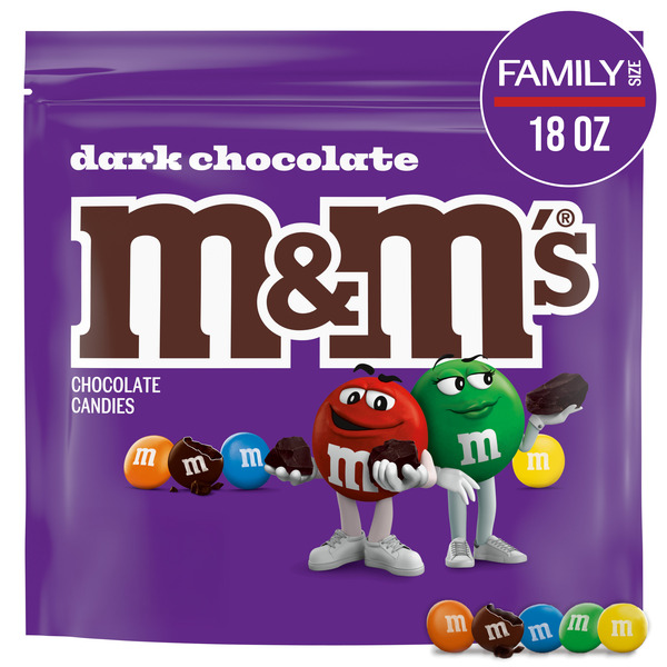 M&M's 50% Cacao Dark Chocolate Candy Family Size