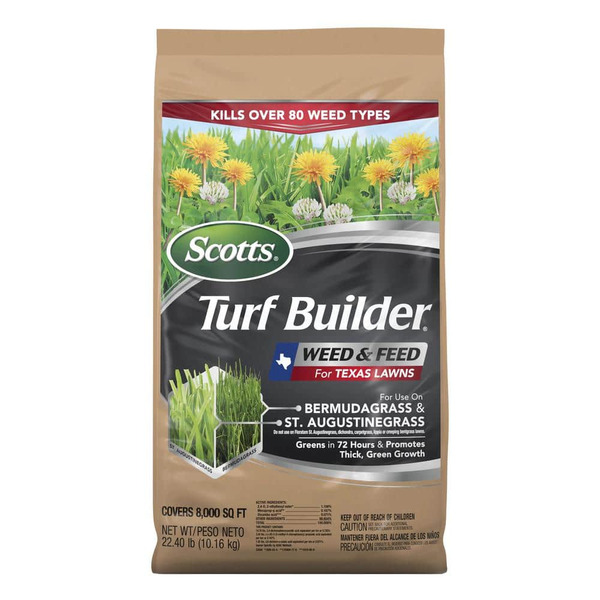 Scotts Turf Builder Weed & Feed For Texas Lawns, 22.40 Lbs., Weed Killer Plus Lawn Fertilizer