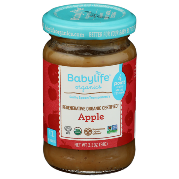 Babylife Organics Organic Apple Stage 1 Baby Food Jar