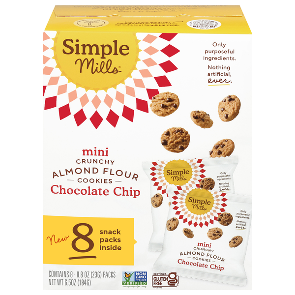 Simple Mills Crunchy Chocolate Chip Mini Almond Flour Cookies