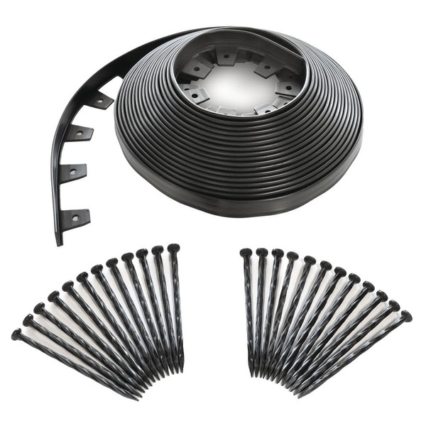 Vigoro 60 Ft. No-dig Plastic Landscape Edging Kit