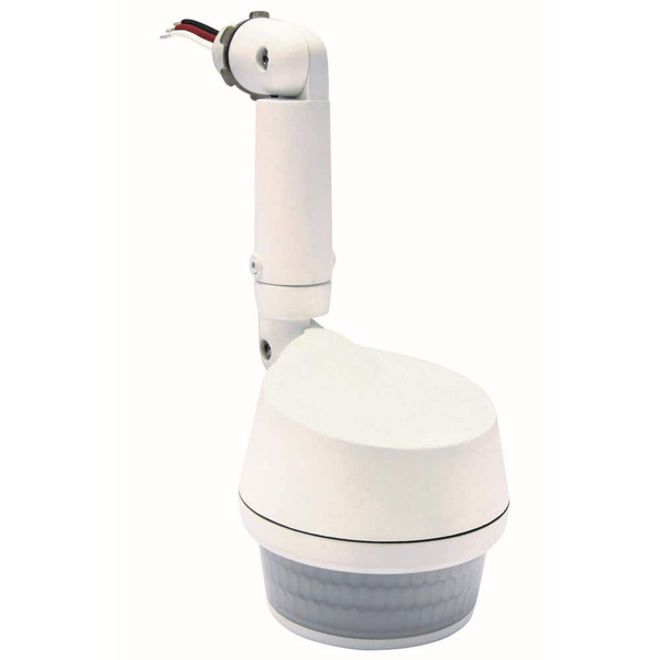 Commercial Electric 270-degree White Motion Activated Wired Outdoor 1-head Dusk To Dawn Security Flood Light Sensor