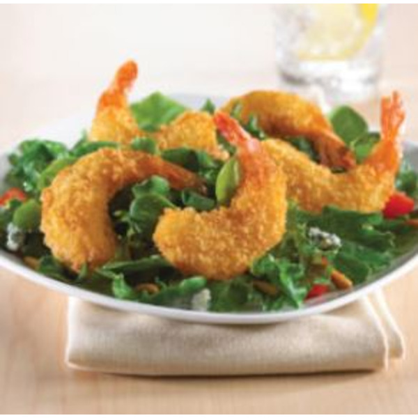 Frozen Mrs Fridays Breaded Round Shrimp, U-15, 2.5 lb box