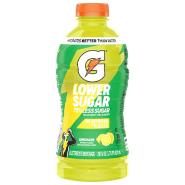 Gatorade Lower Sugar Electrolyte Sports Drink, Lemonade