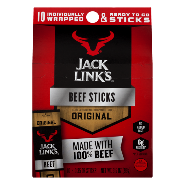 Jack Link's Beef Sticks Original (0.35 oz) Instacart