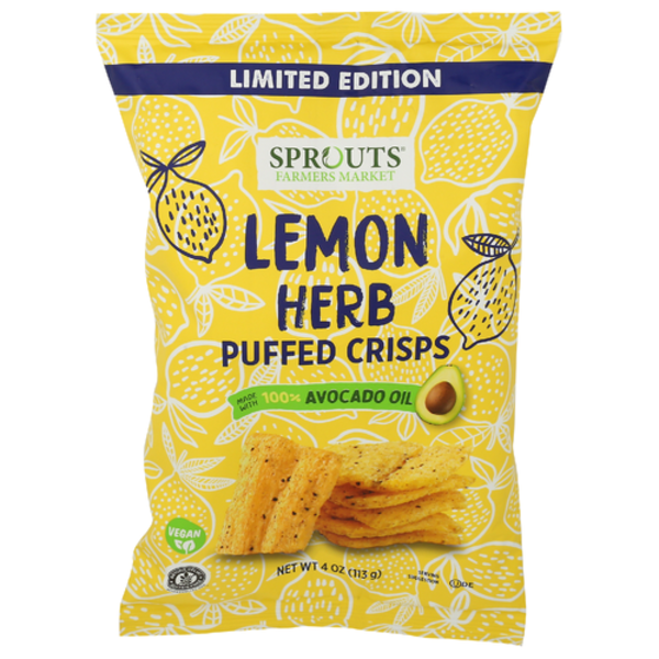 Sprouts Lemon Herb Puffed Crisps Made with 100% Avocado Oil
