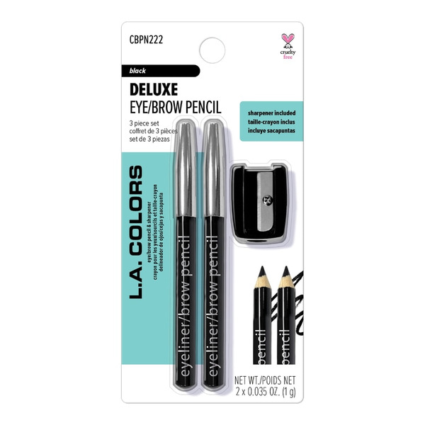 L.A. Colors Eyeliner/Brow Pencil, BPN222 Black Same-Day Delivery