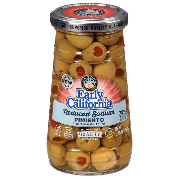 Early California Reduced Sodium Pimento Stuffed Manzanilla Olives