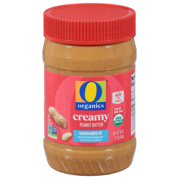 O Organics Peanut Butter, Creamy, Unsalted