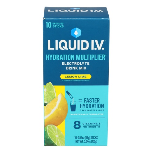 Liquidiv Raspberry Lemonade Liquid I.V. Lemon Lime Hydration Multiplier 10 Pack Box Same-Day ...