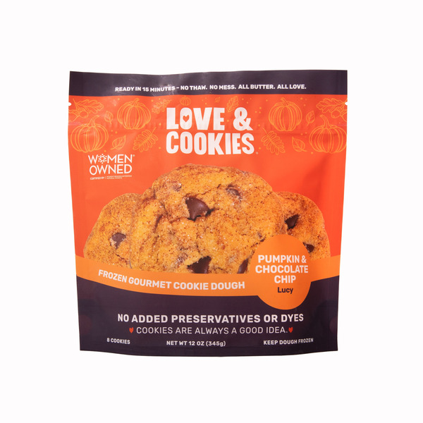 Love & Cookies Lucy Pumpkin & Chocolate Chip Cookie Dough 8 Count