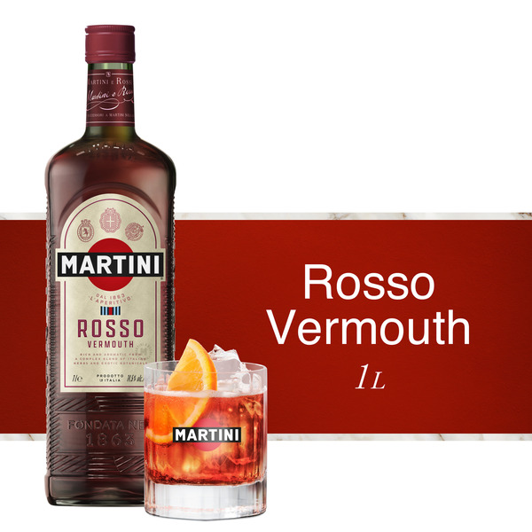 MARTINI Rosso Vermouth Cocktail Mixer 15% 100Cl/1L Same-Day