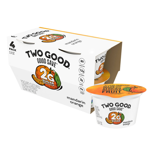 Too Good & Co. Mandarin Orange Flavored Low Fat Greek Yogurt